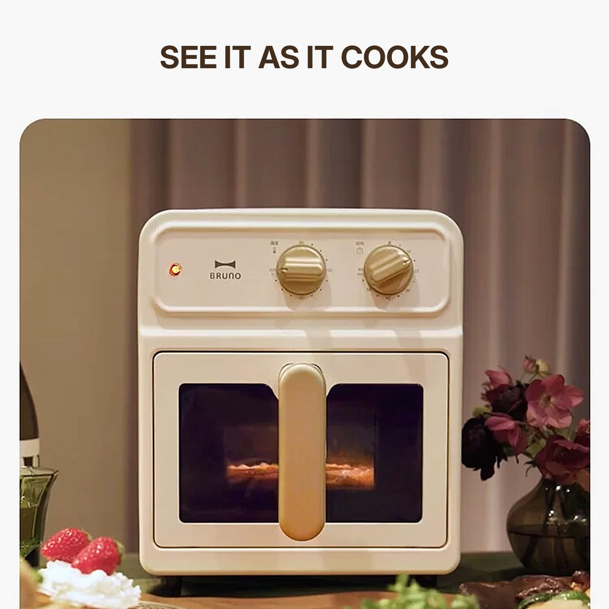 Buy BRUNO BOE129 Retro Air Fryer 5L – Ivory Online in Dubai, Abu Dhabi, UAE