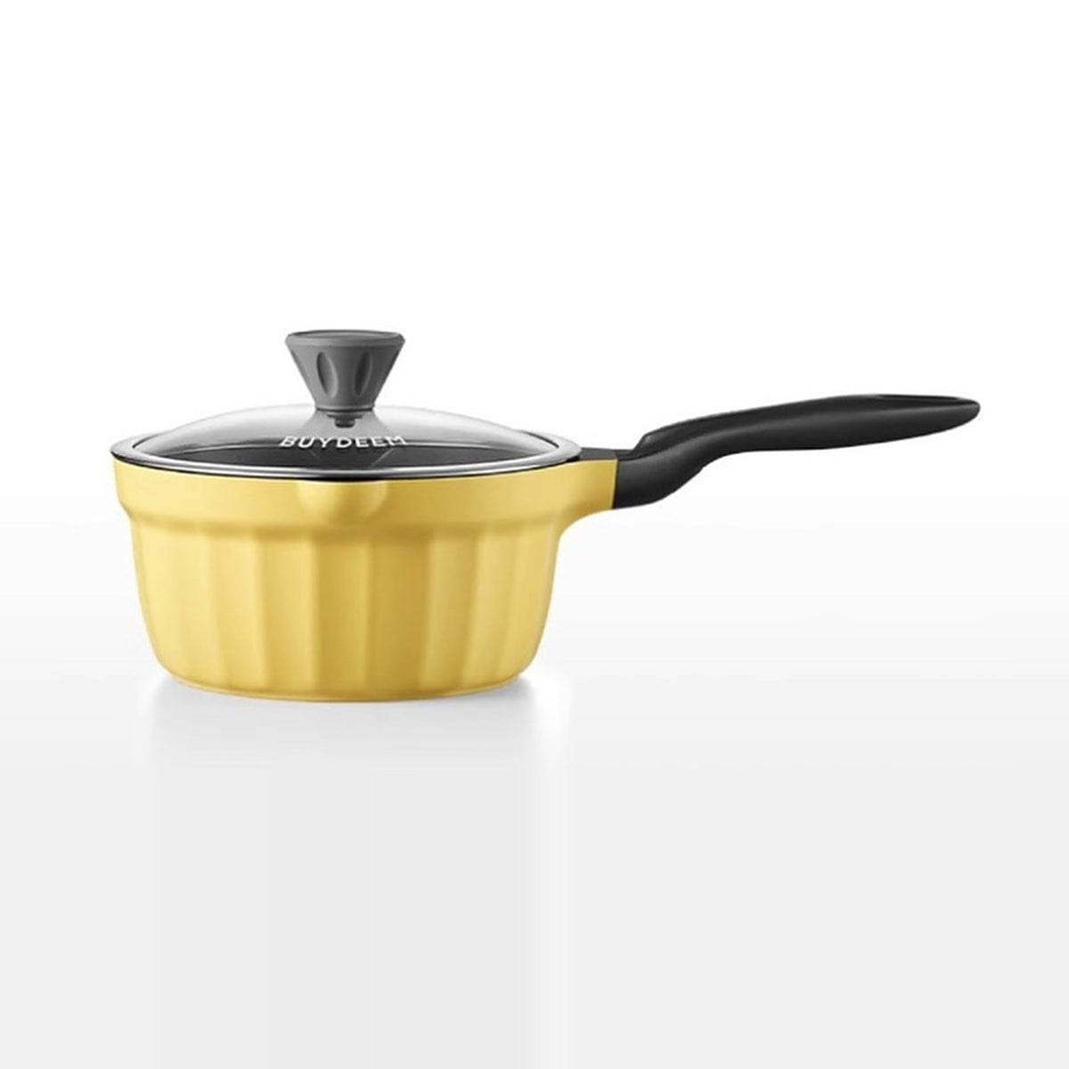 BUYDEEM CP143 Non-Stick Milk Pan 20cm with Glass Lid – Gosling Yellow