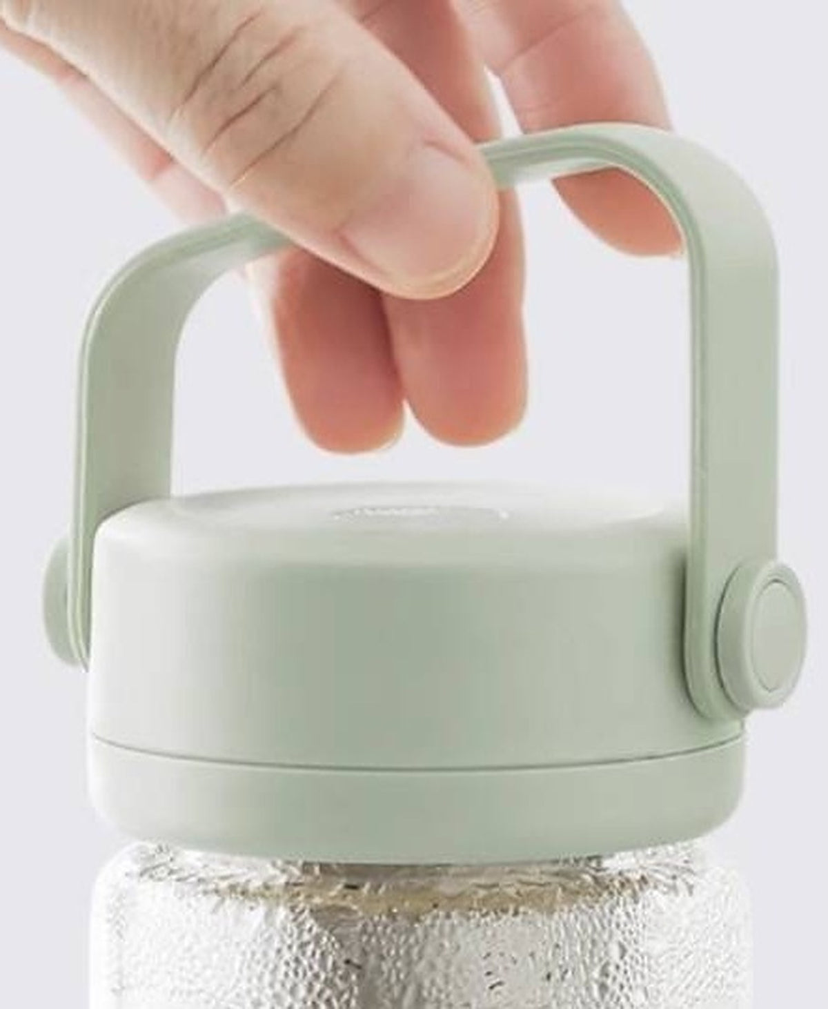 BUYDEEM DG45 Glass Tea Tumbler with Titanium Infuser 470ml – angled carry handle