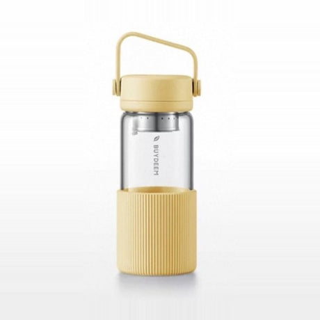 BUYDEEM DG45 Glass Tea Tumbler with Titanium Infuser 470ml – Gosling Yellow