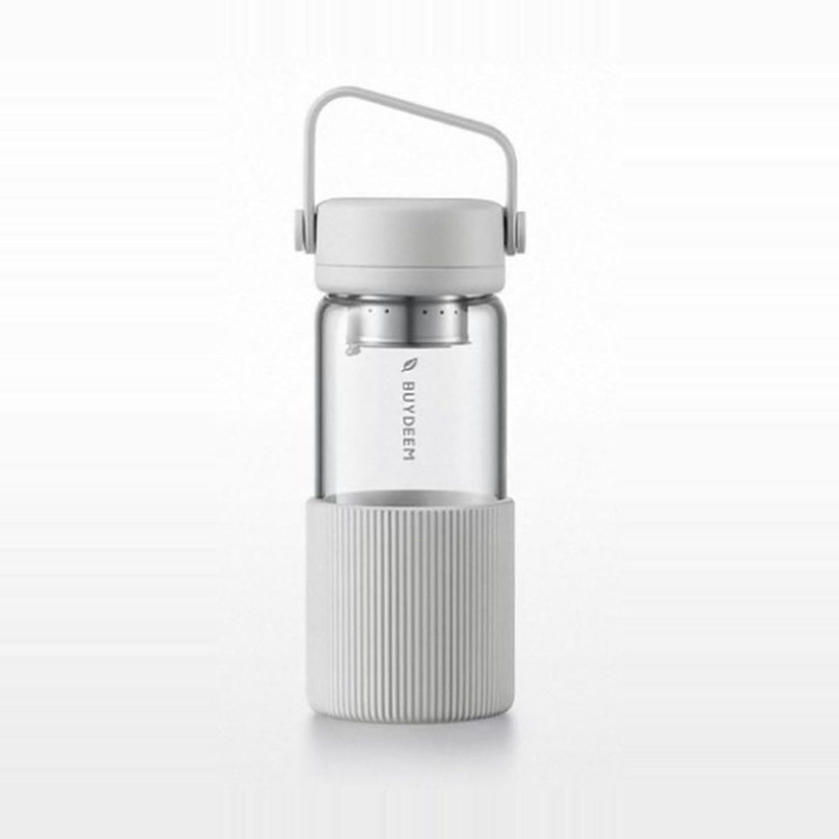 BUYDEEM DG45 Glass Tea Tumbler with Titanium Infuser 470ml – Oat White