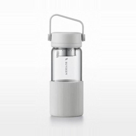 BUYDEEM DG45 Glass Tea Tumbler with Titanium Infuser 470ml – Oat White