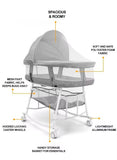 3-in-1 Portable Baby Sleeper Rocking Cradle Bed