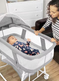 3-in-1 Portable Baby Sleeper Rocking Cradle Bed