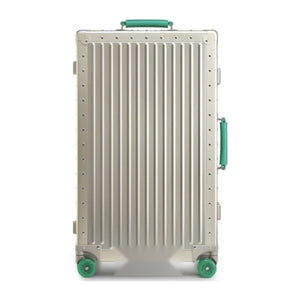 dreamTraveller aluminium trolley case in gold / green