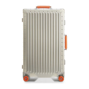dreamTraveller aluminium trolley case in gold / orange