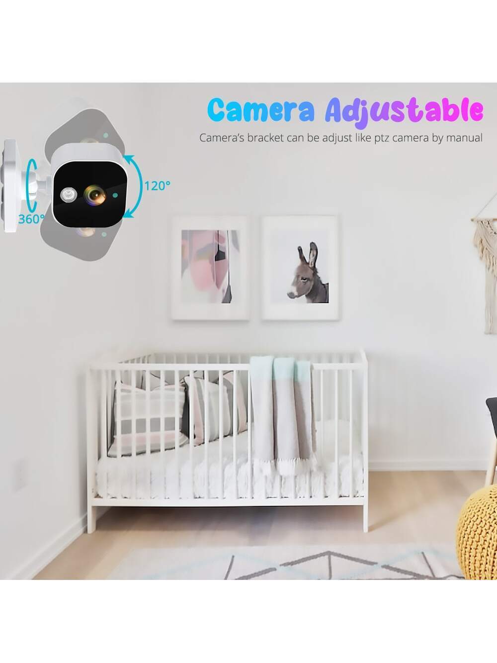 Baby Monitor with 2.8 HD Screen, 2.4Ghz Wireless Baby Camera Monitor, Infrared Night Vision, 2 Way Intercom, Room Temperature Monitoring, VoX Power Saving Mode (US Plug) - Buy Baby Monitor with 2.8 HD Screen, 2.4Ghz Wireless Baby Camera Monitor, Infrared 