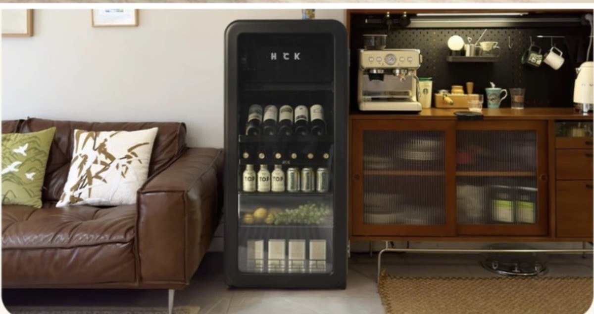 Buy HCK Retro Wine & Beverage Cabinet AC-168DFS – Black Online in Dubai, Abu Dhabi, UAE