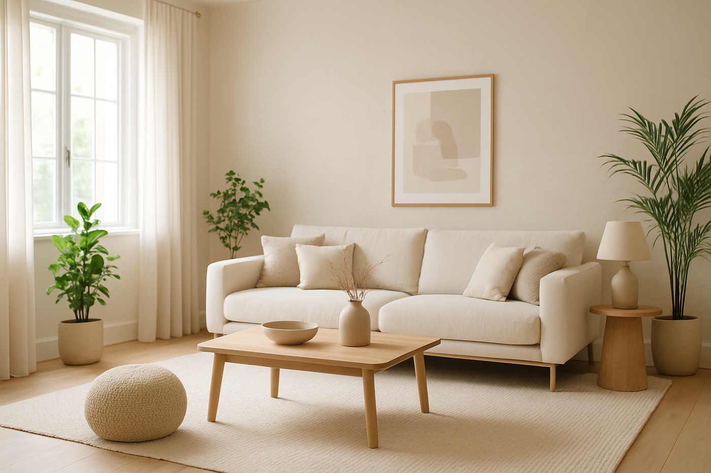 landscape image of aesthetic living room