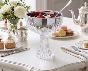 LUXMOOD Light Dessert & Ice Cream Cup with Spoon – with berries and cream