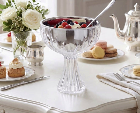 LUXMOOD Light Dessert & Ice Cream Cup with Spoon – with berries and cream