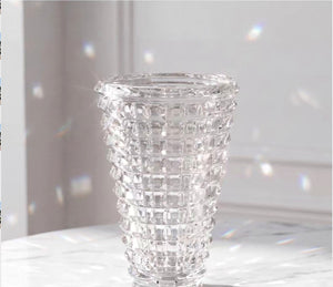 LUXMOOD Round Light Crystal Vase – Large – crystal detail