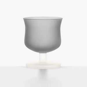 MU16 Candy Series Classic Frosted Glass Goblet – Coconut Grey