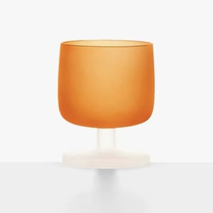 MU16 Candy Series Classic Frosted Glass Goblet – Sweet Orange
