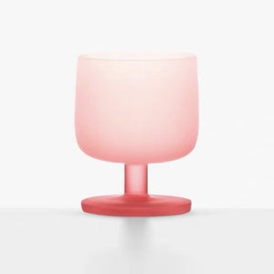 MU16 Candy Series Classic Frosted Glass Goblet – White Peach