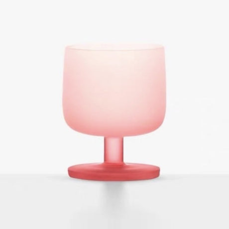 MU16 Candy Series Classic Frosted Glass Goblet – White Peach