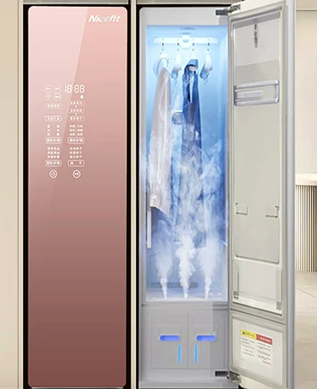 Nicefit NHP-04SE01 rose pink mirror door with steam care running