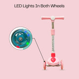 Buy Affordable Kids' Scooter with LED Lights and 3-Level Height Adjustment - Pink in Dubai - UAE | Cheap Price