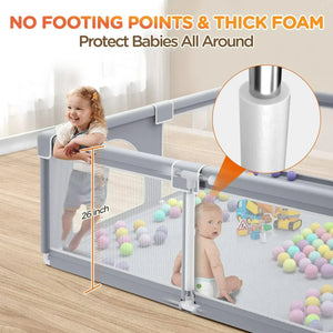 Buy Affordable Indoor and Outdoor Baby Playpen without balls for Toddler - Activity Center with Anti-Slip Base, Sturdy Safety Play Yard with Soft Breathable Mesh in Dubai - UAE | Cheap Price