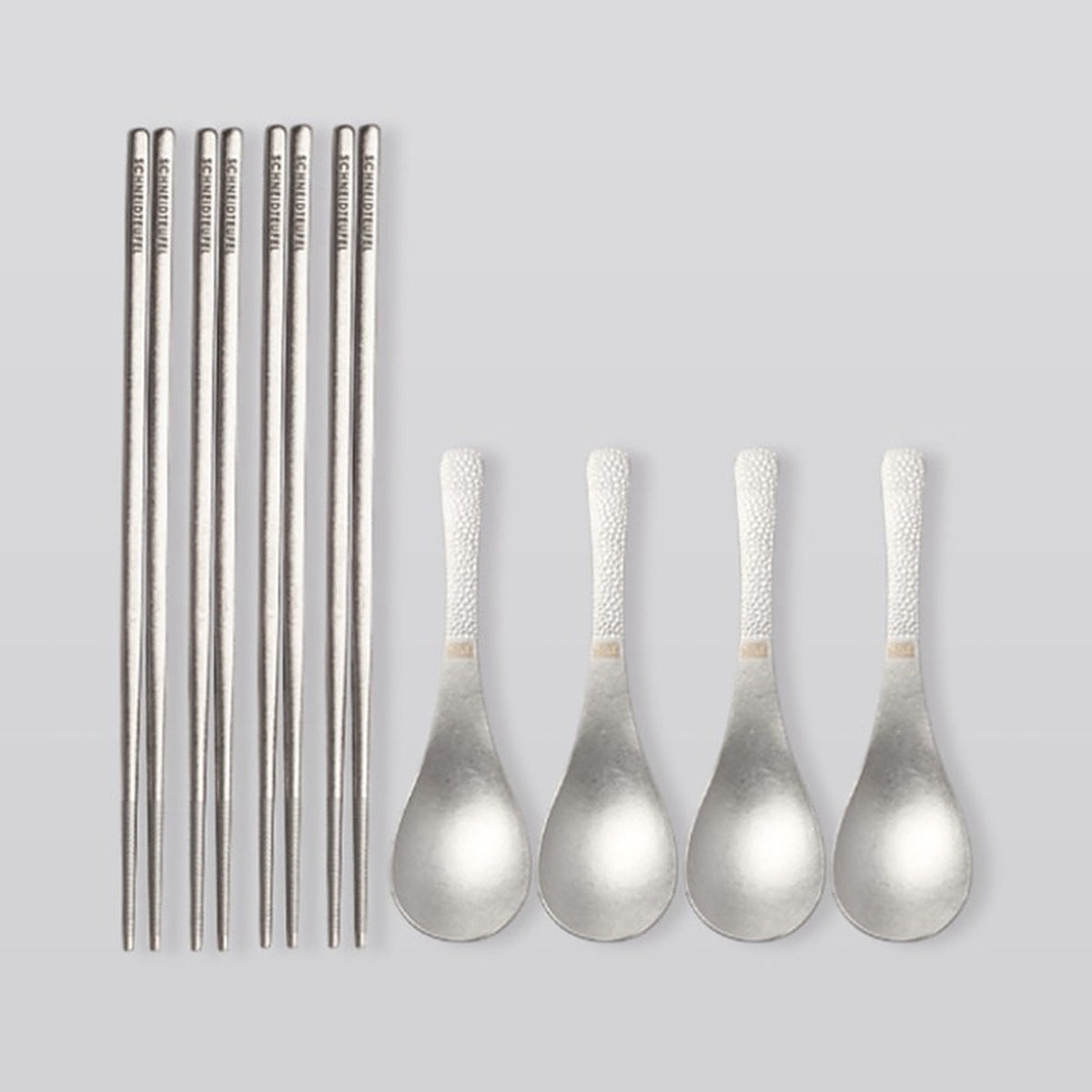 Buy SNF Pure Titanium Chopsticks & Spoon Set – 8 Pieces Online in Dubai, Abu Dhabi, UAE