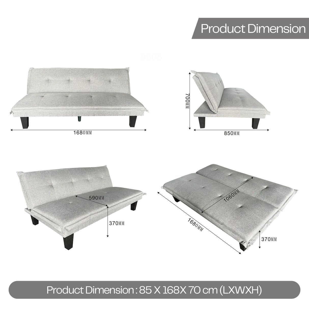 Piana Convertible Sofa Bed
