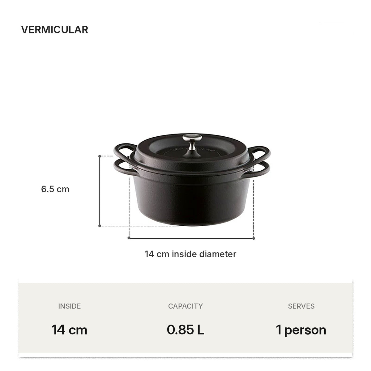 Buy VERMICULAR Enamel Cast Iron Pot 14 cm Online in Dubai, Abu Dhabi, UAE