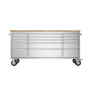 Thor 72 Inch 15-Drawer Mobile Workbench in Stainless Steel – Showroom Display Unit