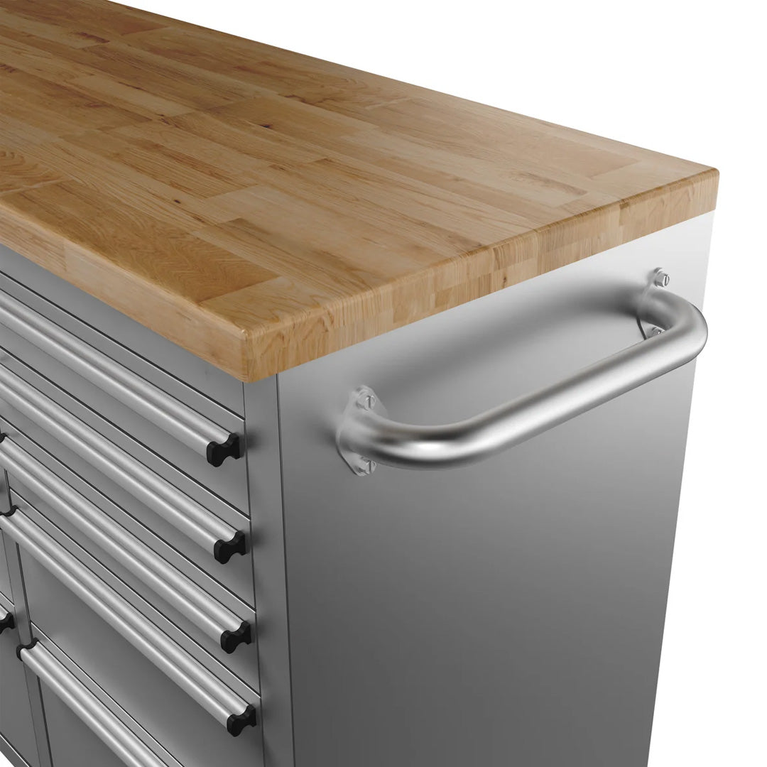 Thor 72 Inch 15-Drawer Mobile Workbench in Stainless Steel – Showroom Display Unit