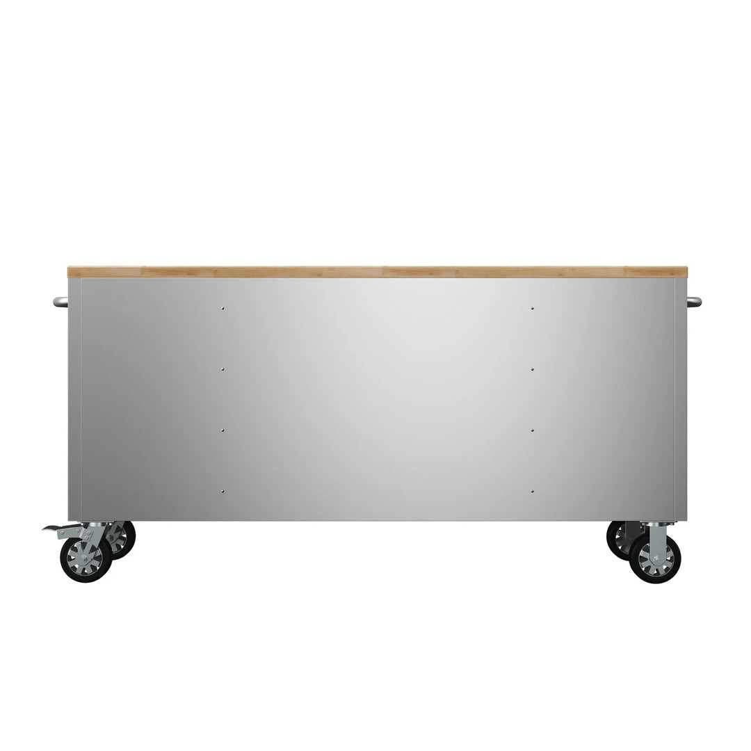 Thor 72 Inch 15-Drawer Mobile Workbench in Stainless Steel – Showroom Display Unit