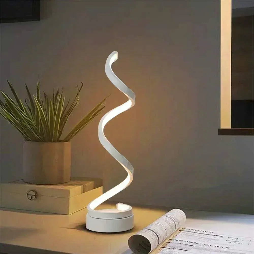 Spiral LED Modern Restaurant Table Lamp - Buy Spiral LED Modern Table Lamp in Dubai - HOCC Dubai - Baby playground outddoor - Shop baby product - Shop in Dubai - HOCC Dubai - Baby playground outdoor - Shop baby product - Shop Pet product - shop home deco