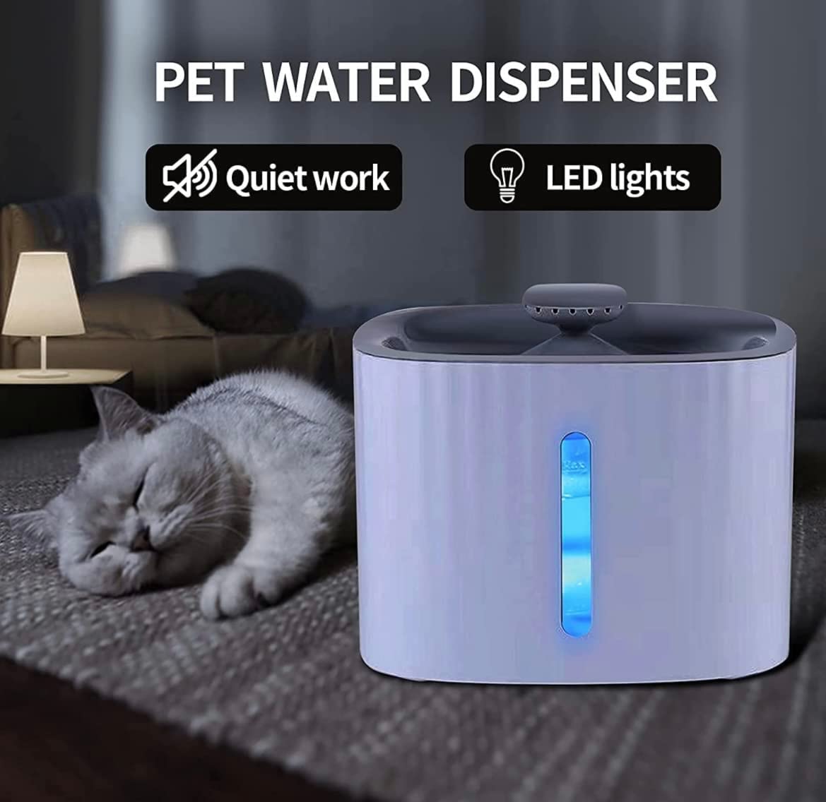 Cat Water Fountain, 101oz/3L With 3 Flow Modes- Buy Cat Water Fountain, 101oz/3L With 3 Flow Modes in Dubai - HOCC Dubai - Baby playground outdoor - Shop baby product - Shop Pet product - shop home decor and lighting