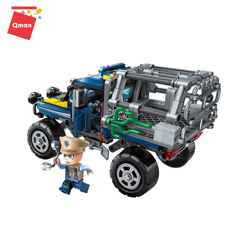 Qman  NO.1920  Building Blocks Toys for Boys Children  Police Series  261pcs   SAVING GIANT PANDAS Model Kit Kids Bricks Educational - HOCC PLAY