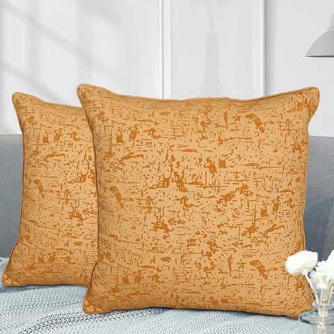 Sprinkles Rustic Design Home Decorative Linen Square 1 Pieces Cushion Throw Pillow Cover Yellow