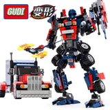 GUDI 8713 Robot Car Big Truck Building Block Model