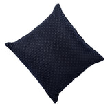 2 Piece 16x16 inch Decorative Throw Pillows Covers with Zipper Closure  - Black Color