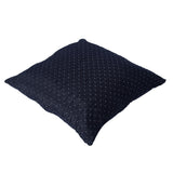 2 Piece 16x16 inch Decorative Throw Pillows Covers with Zipper Closure  - Black Color