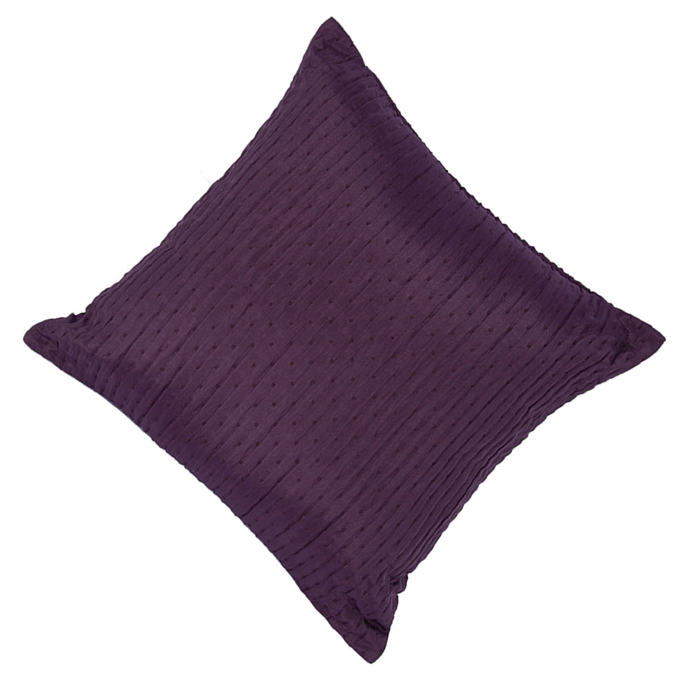 2 Piece 16x16 inch Unique Design Decorative Throw Pillows Covers for Couch Sofa Bed Square Cushion with Zipper Closure  - Purple Color