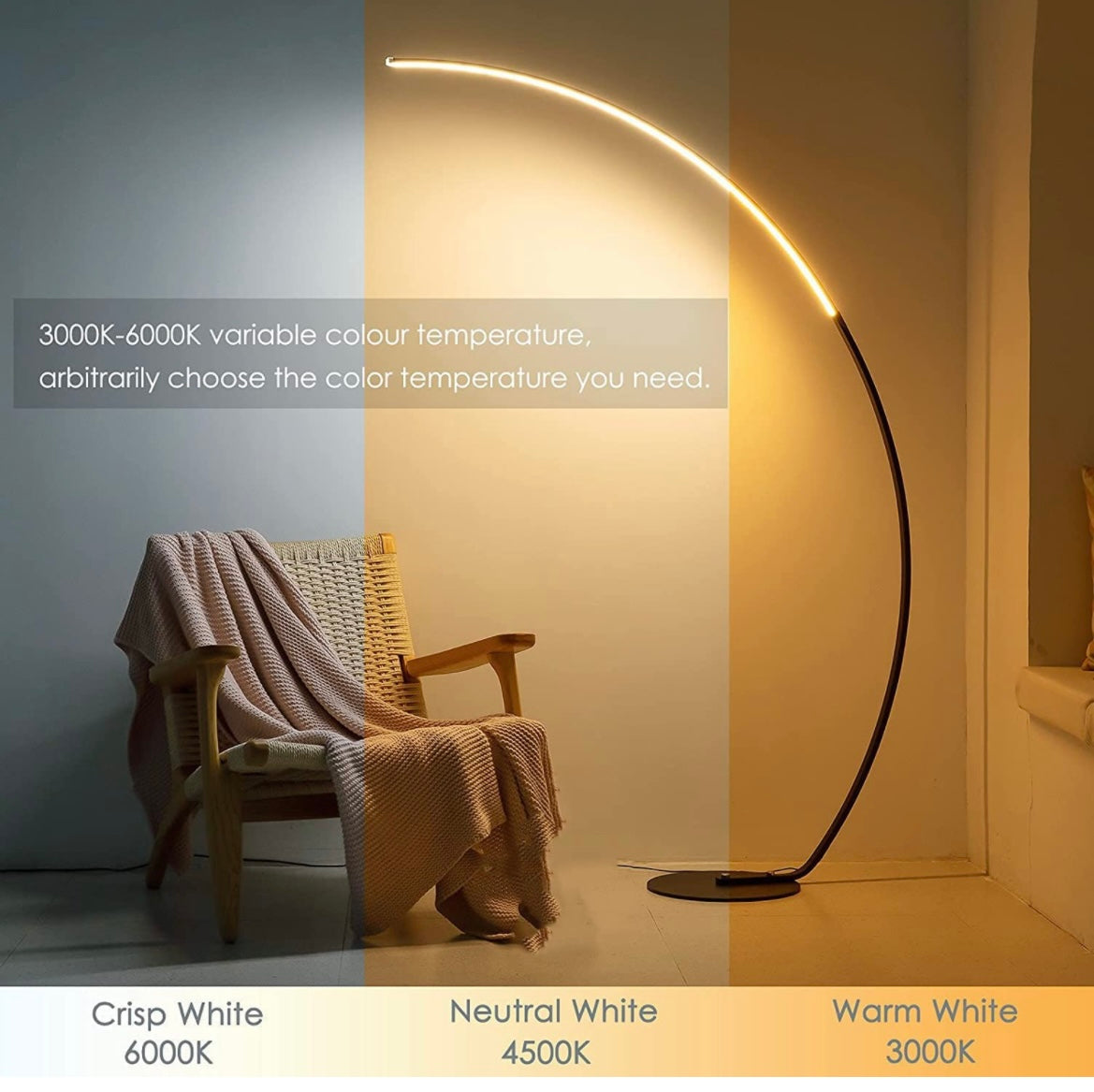 Nordic Style LED Arc Floor Lamp - HOCC