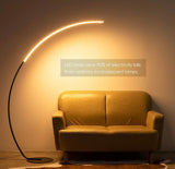 HOCC Nordic Style LED Arc Floor Lamp [Energy efficiency class A ++] (Black)