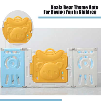  Koala Theme Foldable Baby Playpen - 14 Panels - Buy Koala Theme Foldable Baby Playpen - 14 Panels in Dubai - HOCC Dubai - Baby playground outdoor - Shop baby product - Shop Pet product - shop home decor and lighting in Dubai - HOCC Dubai - Baby playgrou