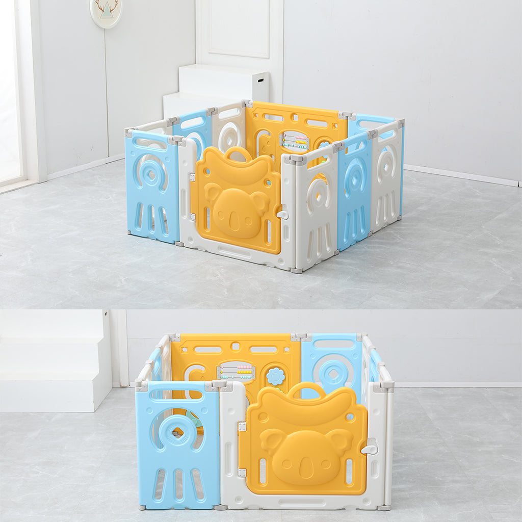 Koala Theme Foldable Baby Playpen - 10 Panel - Buy Koala Theme Foldable Baby Playpen - 10 Panel in Dubai - HOCC Dubai - Baby playground outdoor - Shop baby product - Shop Pet product - shop home decor and lighting in Dubai - HOCC Dubai - Baby playground o