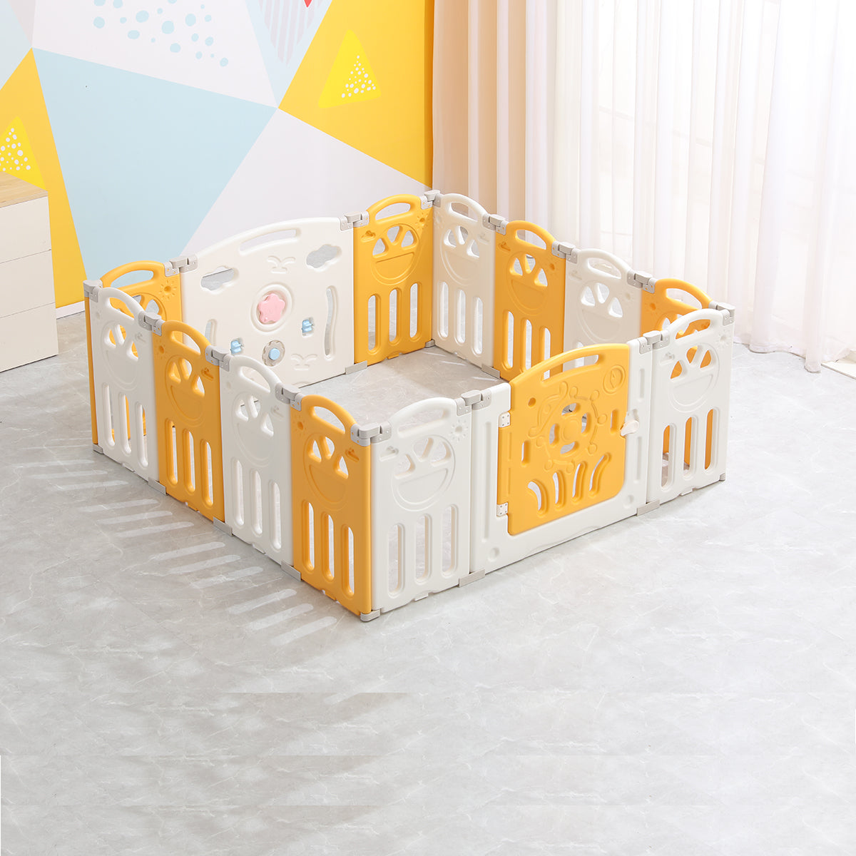 Royal Fortune Foldable Baby Playpen - 14 Panels - Buy Royal Fortune Foldable Baby Playpen - 14 Panels in Dubai - HOCC Dubai - Baby playground outdoor - Shop baby product - Shop Pet product - shop home decor and lighting in Dubai - HOCC Dubai - Baby playgr