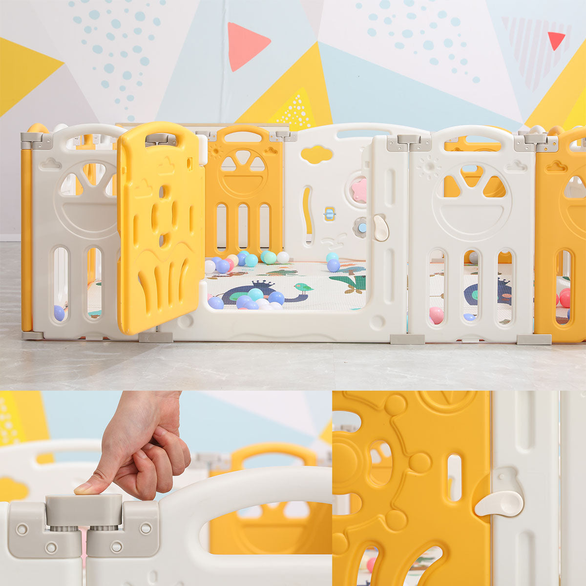 HOCC Royal Fortune  Foldable Baby Playpen - 14 Panels