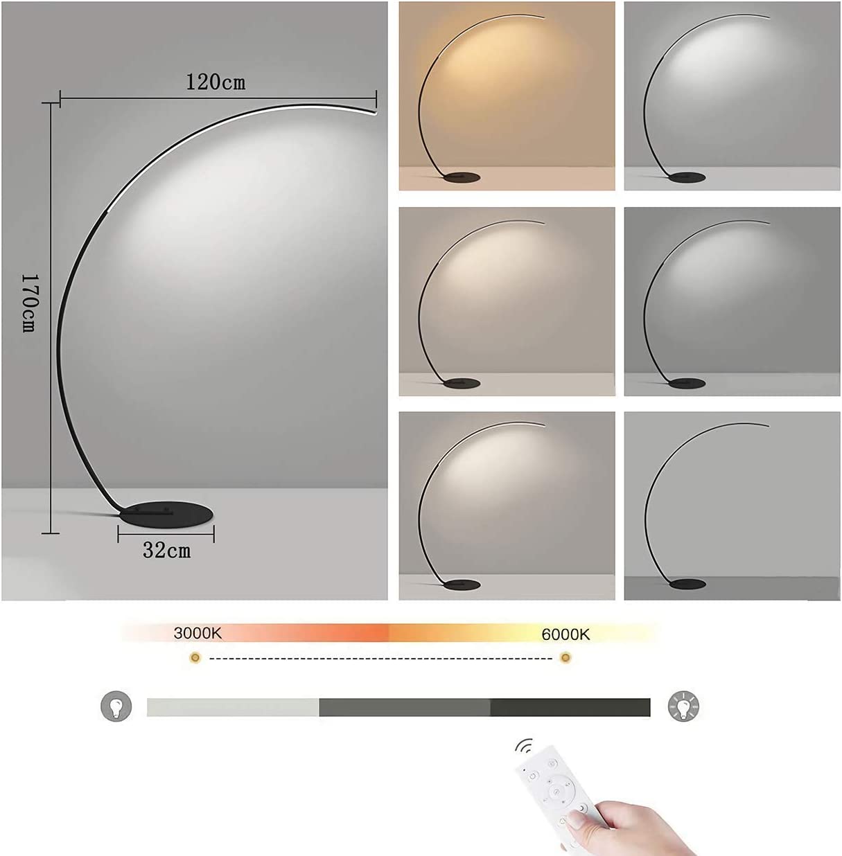 Nordic Style LED Arc Floor Lamp - HOCC